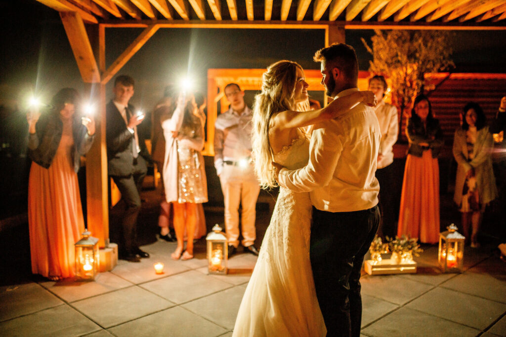 Dancing at a Redwoods Golf Course Wedding