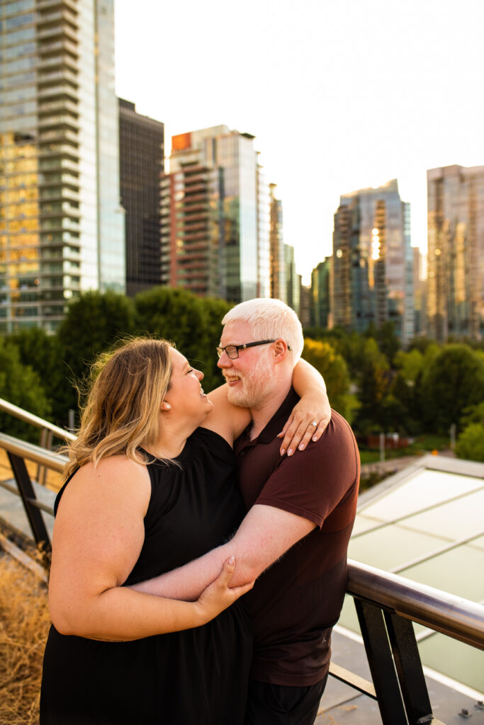Vancouver engagement shoot at golden hour