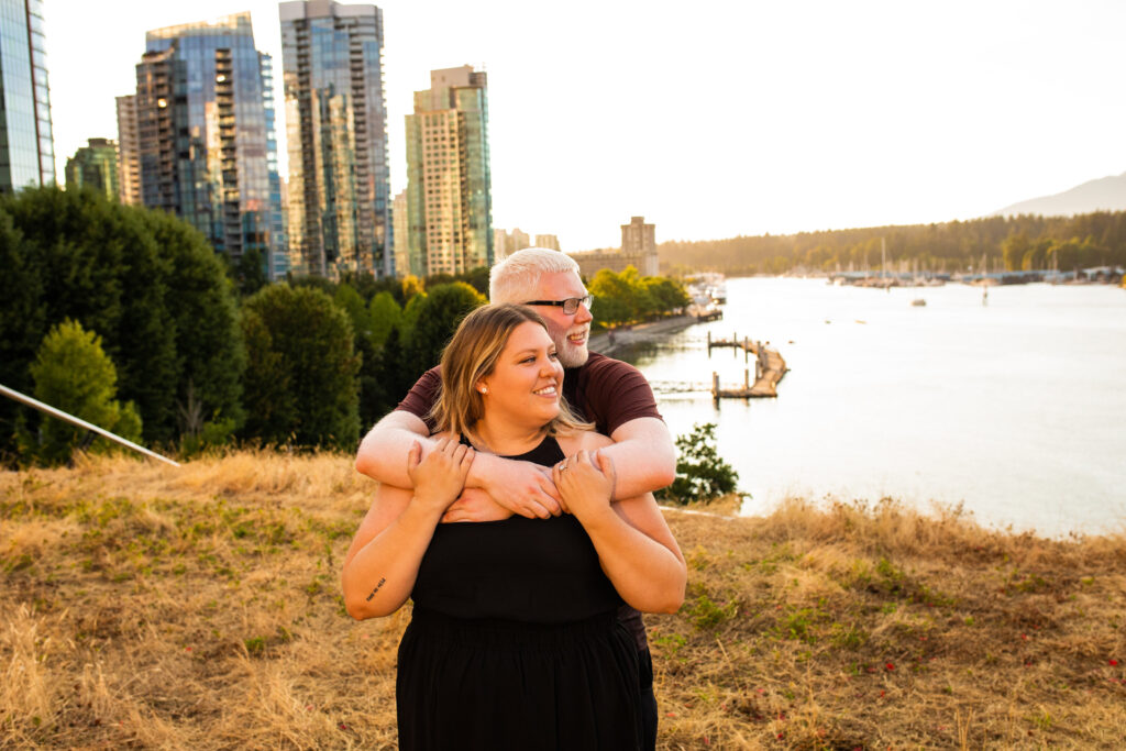 Vancouver engagement photos on waterfront
