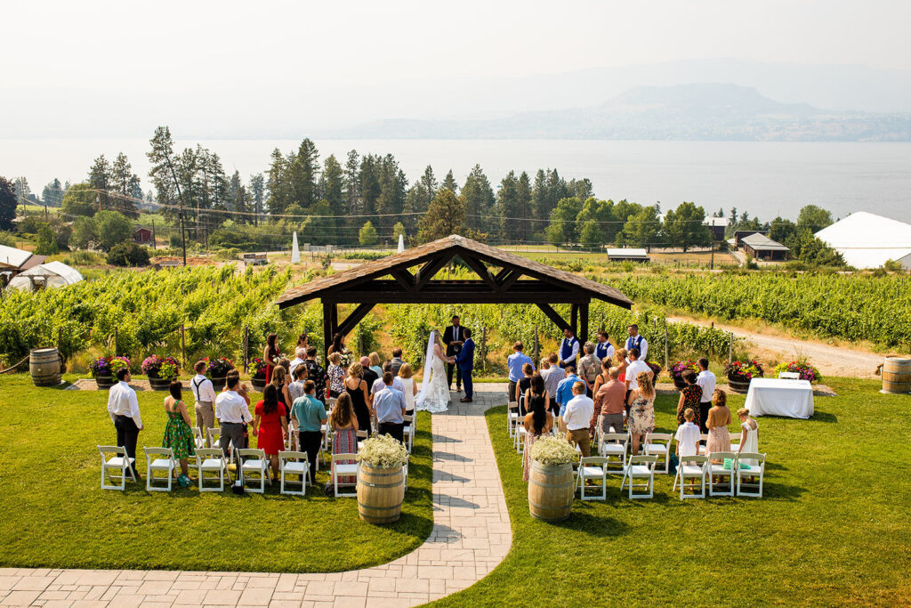 Ceremony location at the summerhill pyramid winery