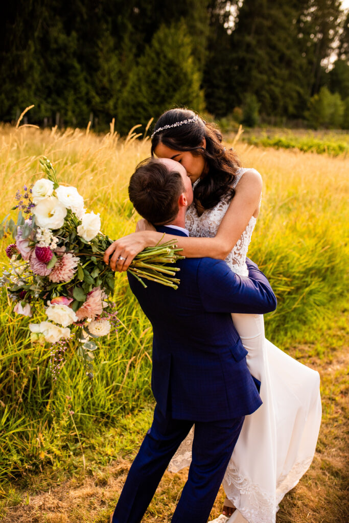Couples portraits Vancouver Island Wedding At Enrico Winery