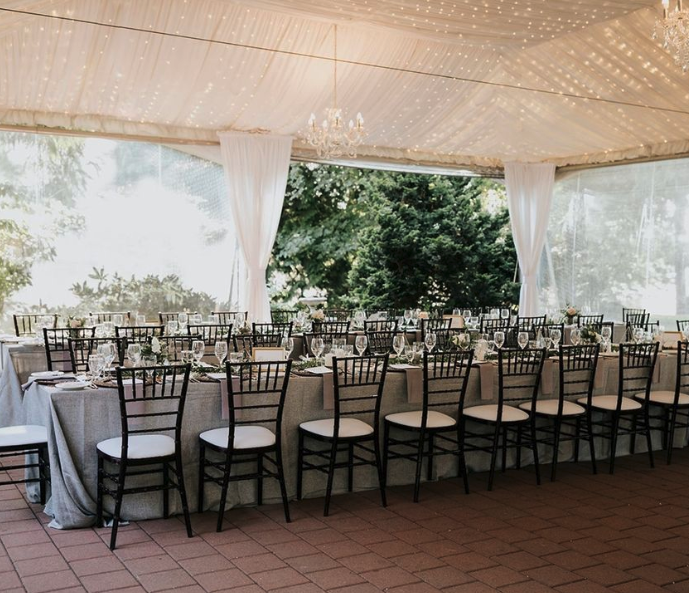 Brock House Restaurant wedding table