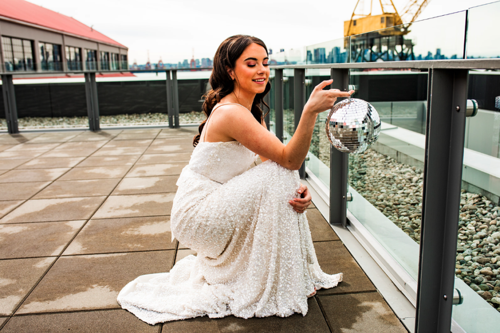 Bridal portrait outdoors at The Wallace Vancouver