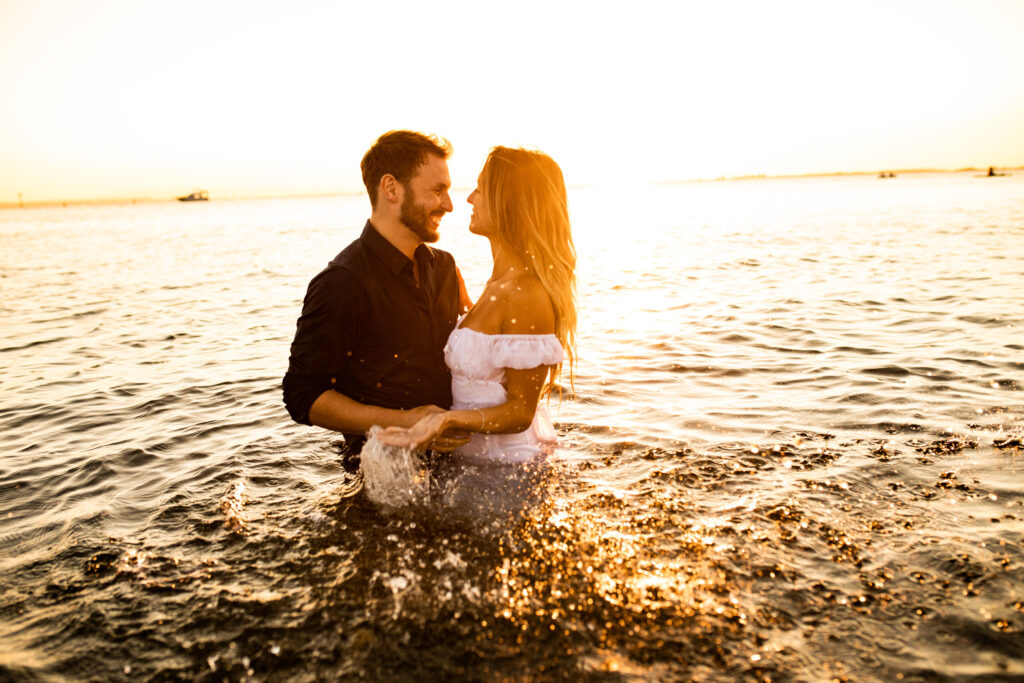 Warm engagement photography on crescent beach BC 