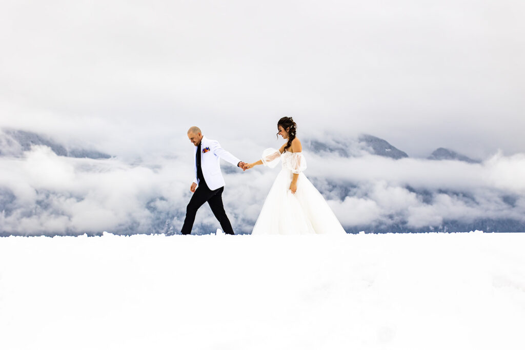 Dramatic winter wedding photography in Vancouver