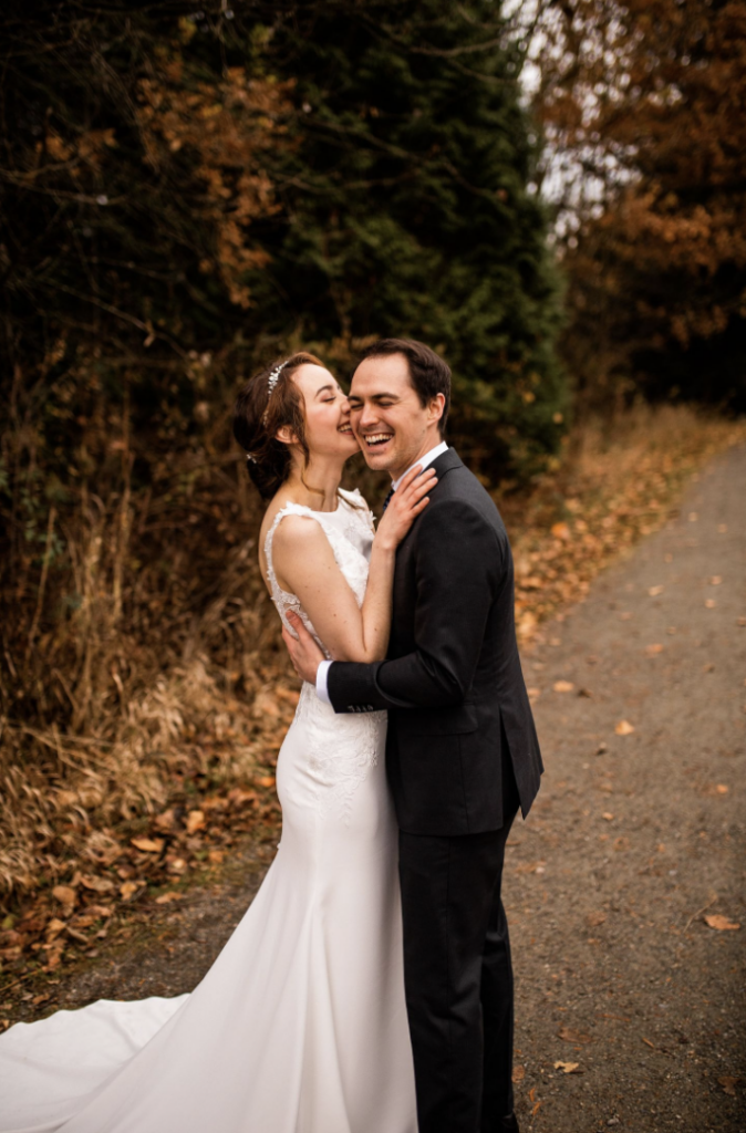 Editorial wedding shoot in Campbell Valley Park BC