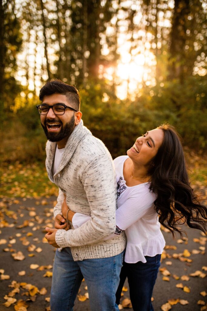 Fun engagement photos in Vancouver BC
