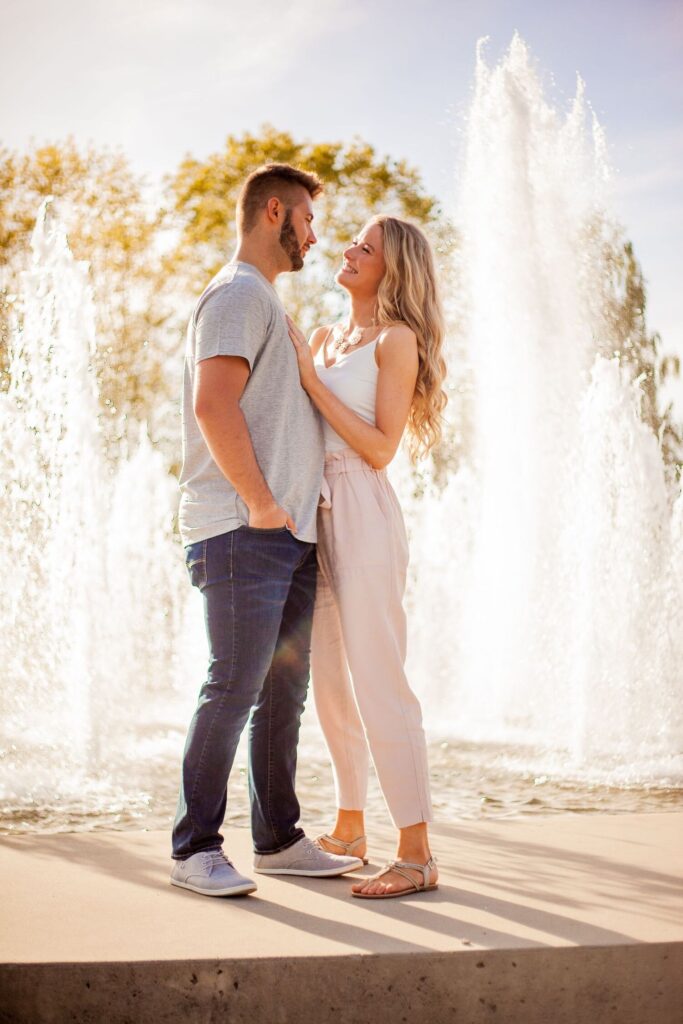 You can look dressed up in flats for your couples photoshoot