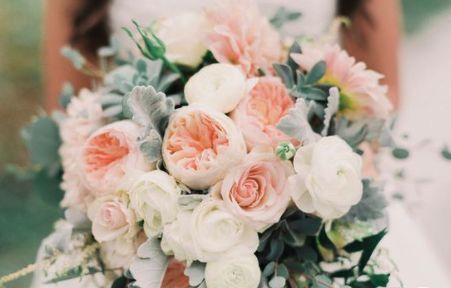 Bridal flowers with peonies