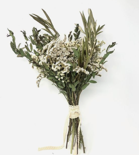 Wild eucalyptus bridal bouquet 